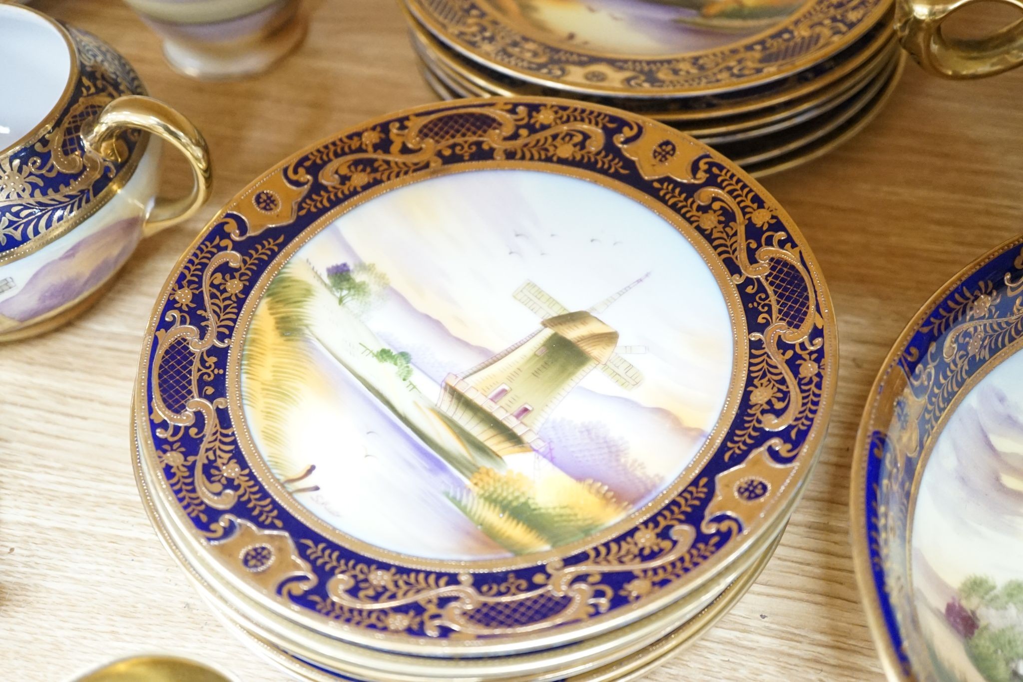 A Japanese Old Mill China/Meito tea and coffee service in Noritake style